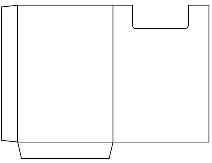 Конверт макет для печати
