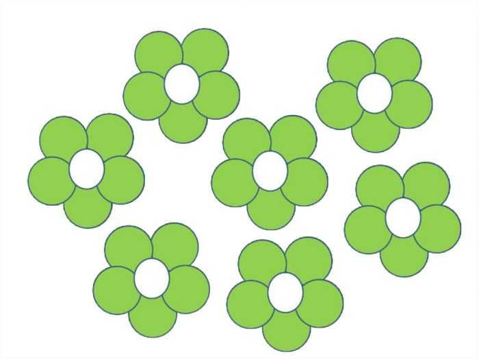 Трафареты цветов для детей