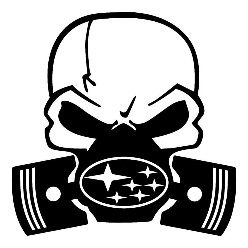 Наклейка на автомобиль череп