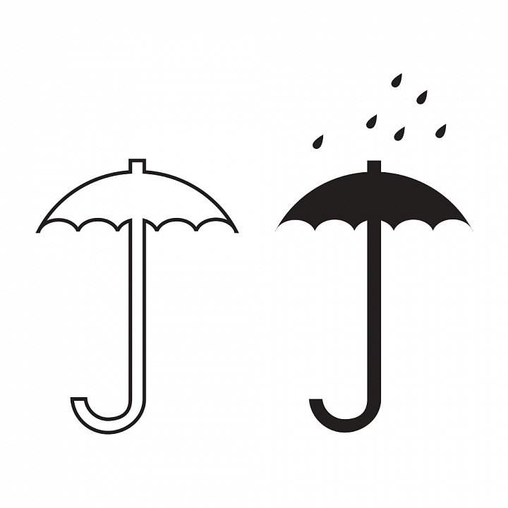 Манипуляционнsq знак "беречь от влаги"