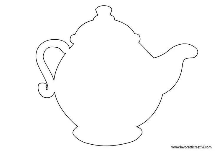 Чайник трафарет для вырезания