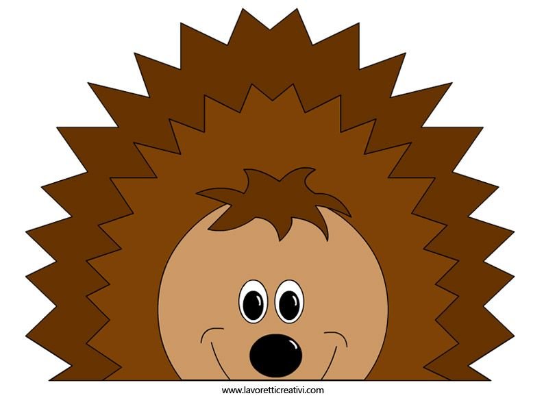 Мордочка ежа для аппликации