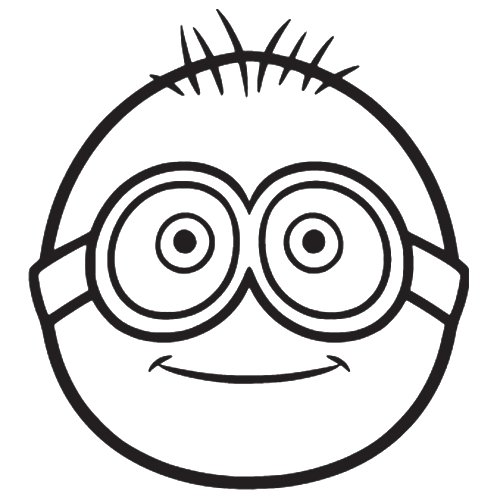 Миньон раскраска для малышей