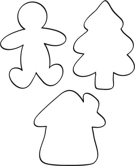 Трафареты для имбирных пряников на новый год