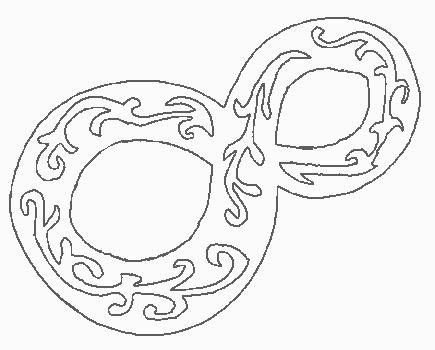 Красивая восьмерка трафарет