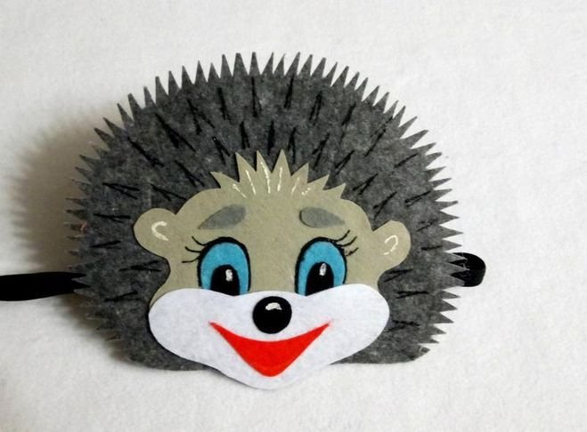 Маска ежика для детей