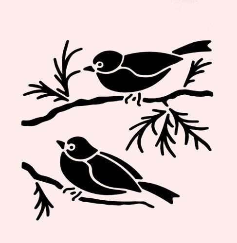 Трафареты птиц для декора