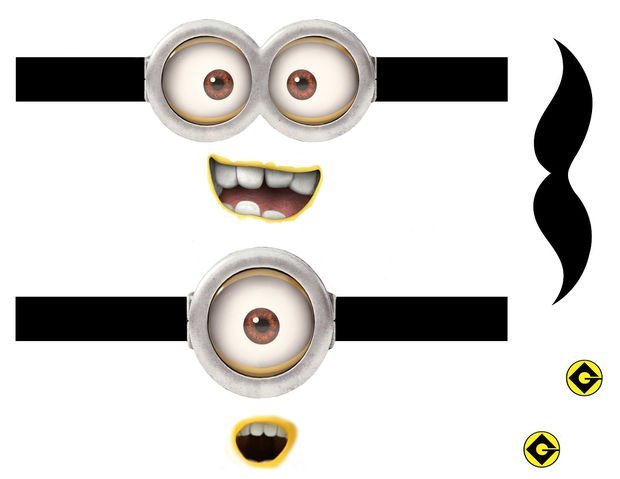 Миньоны глаза и рот