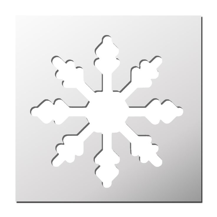 Трафарет снежинок для украшения торта