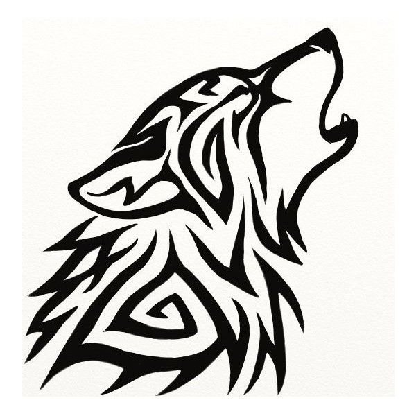 Тату волк Кельтский узор