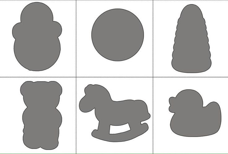 Силуэтные изображения игрушек