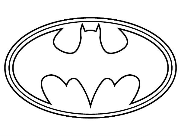 Знак Бэтмена раскраска