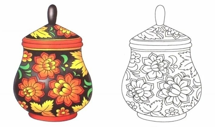 Хохлома раскраска