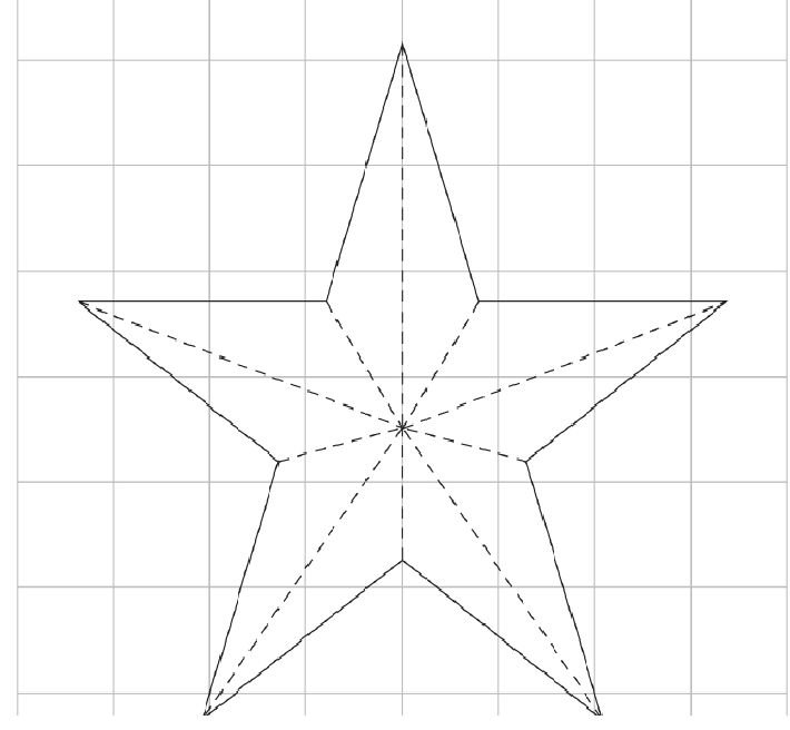 Объемная пятиконечная звезда схема