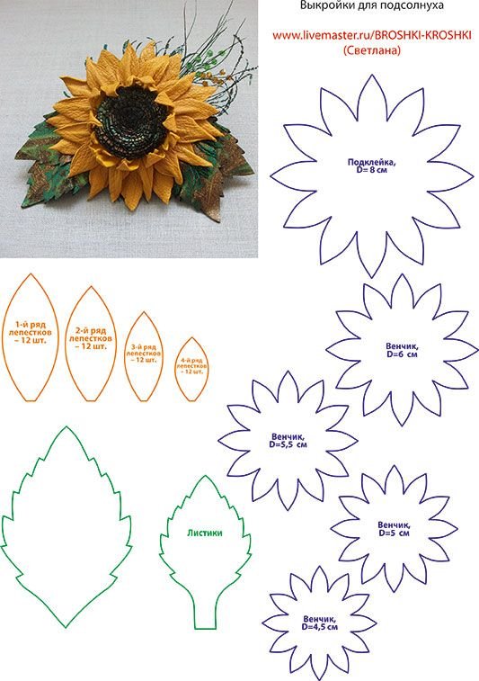 Выкройка цветка