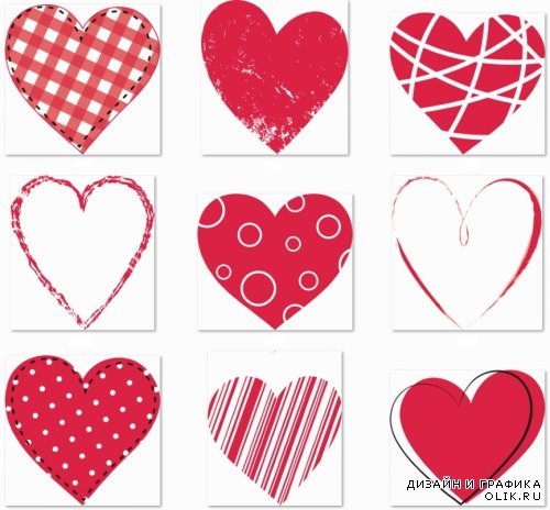 Сердечки для печати