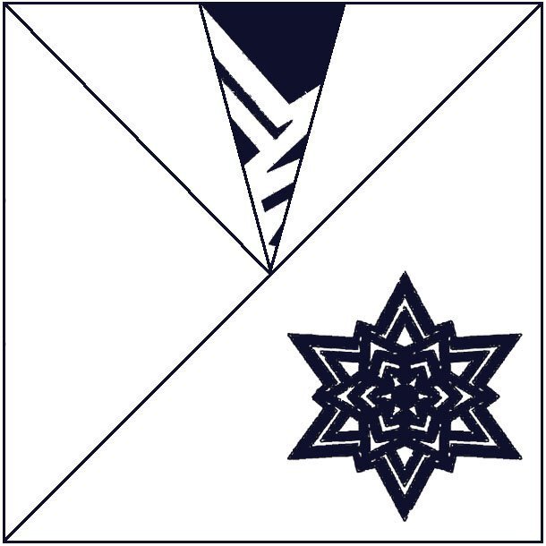 Снежинка трафарет для вырезания