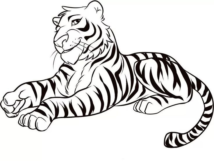 Тигр рисунок для детей