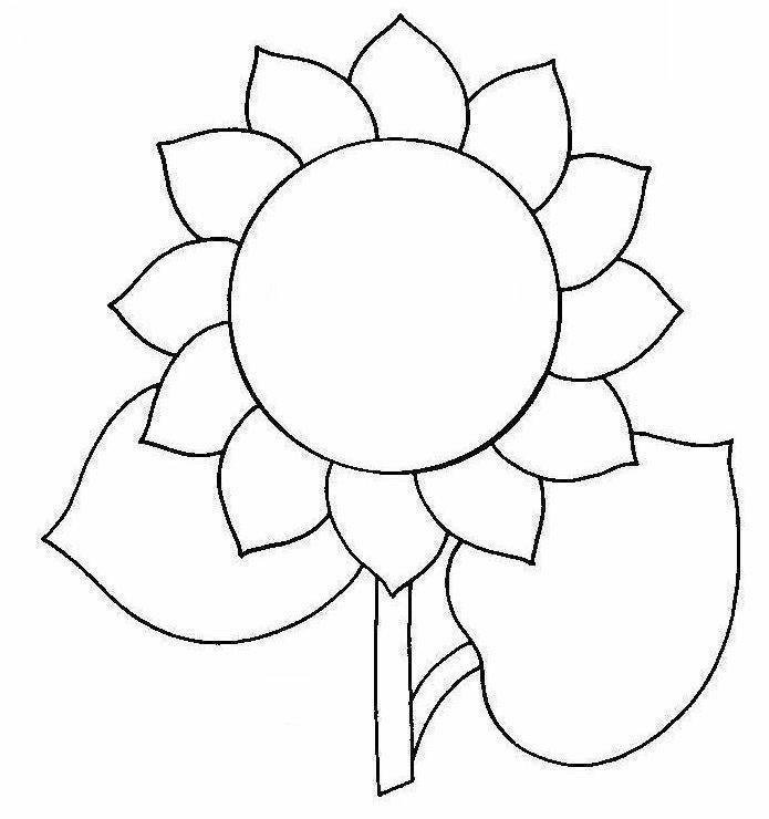 Шаблон подсолнуха для аппликации