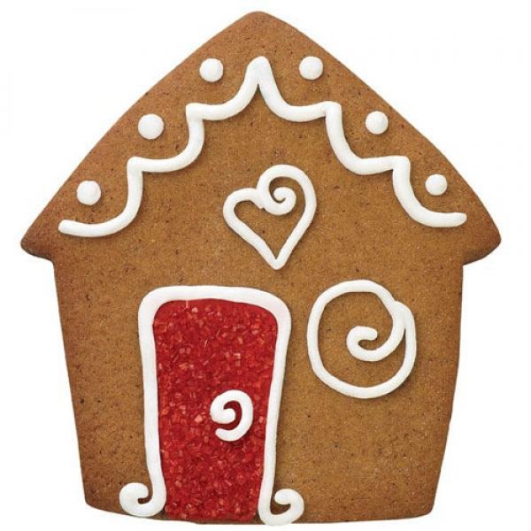 Пряничный домик трафарет