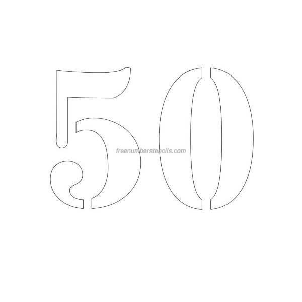 Цифра 50 трафарет
