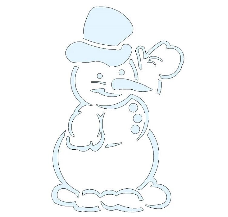 Вытынанки на окна новогодние