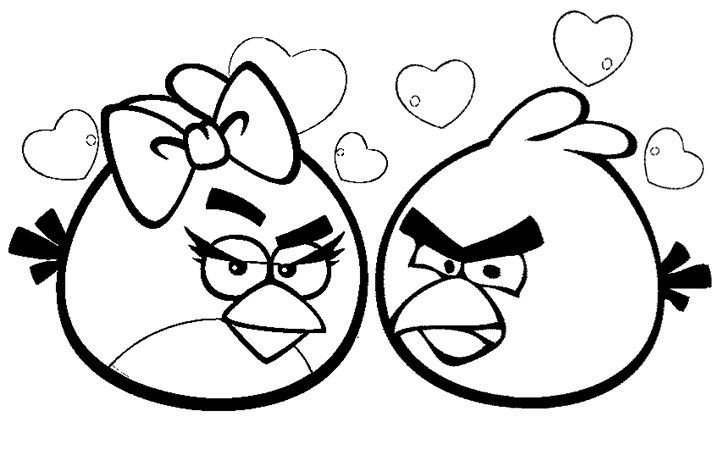 Энгри бердз раскраска для детей