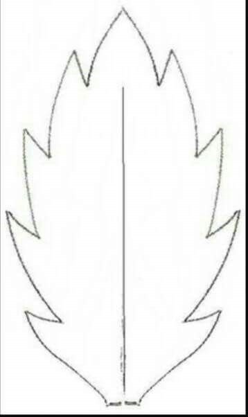 Трафарет листьев цветов