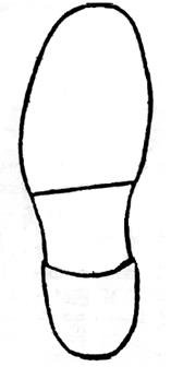 След обуви трафарет