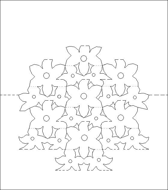 Шаблон цветка для вырезания из бумаги