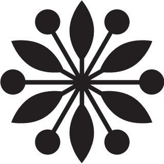 Трафарет цветов с серединками