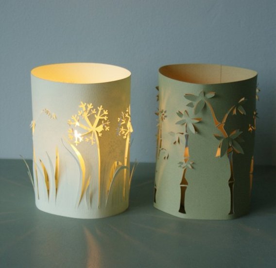 Подсвечник из бумаги