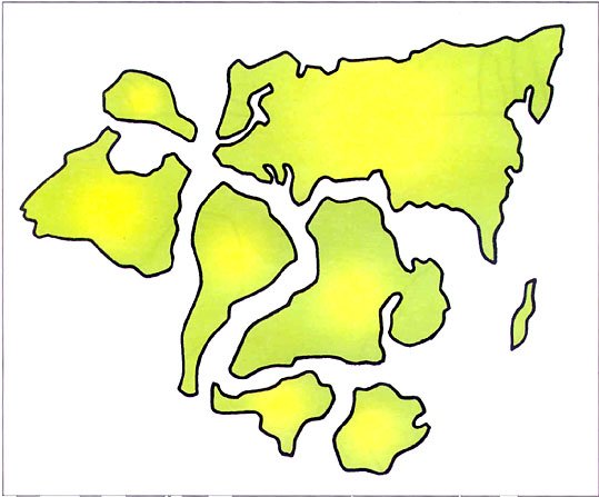 Контуры материков