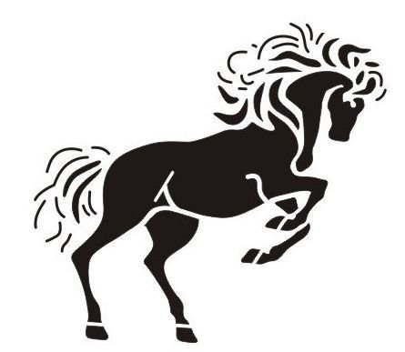 Лошадка трафарет