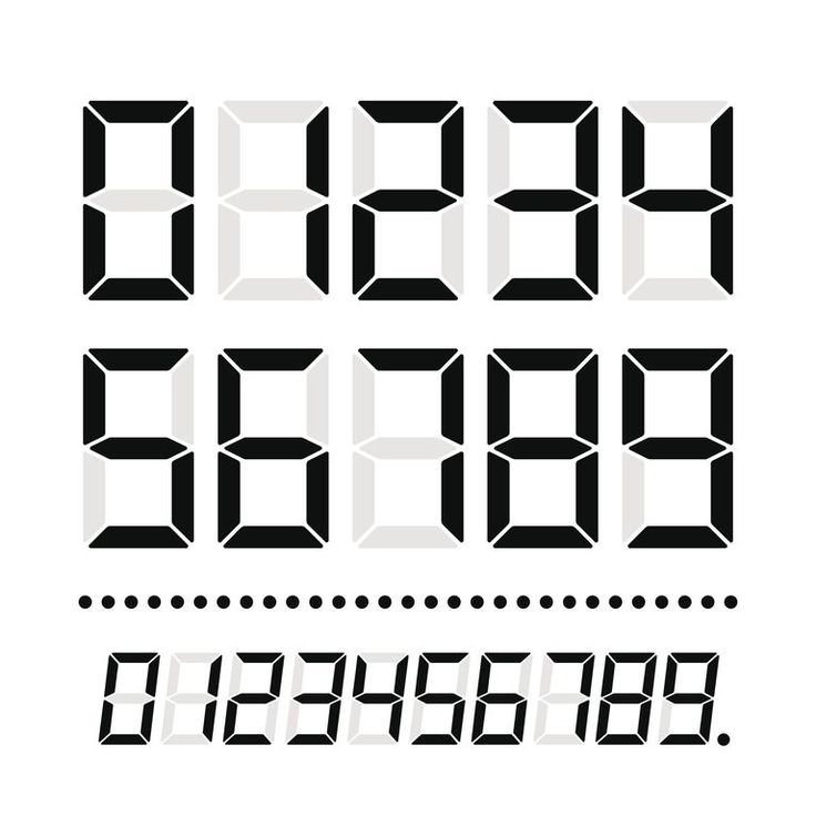 Цифры электронных часов