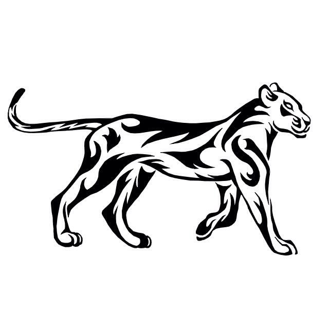 Львица силуэт