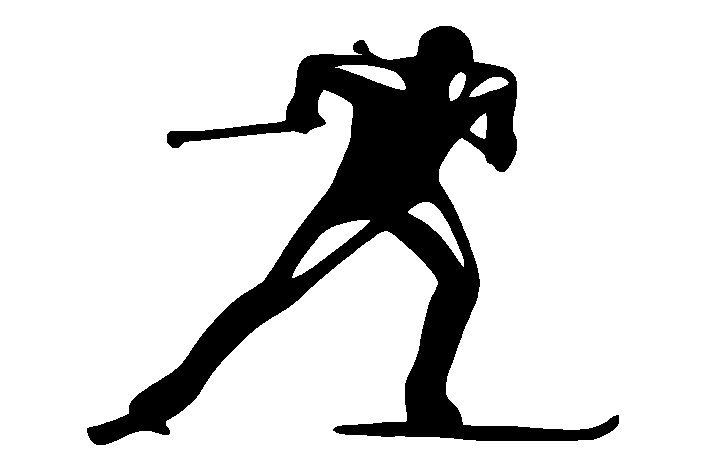 Наклейка лыжник