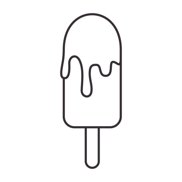 Трафарет мороженого на палочке