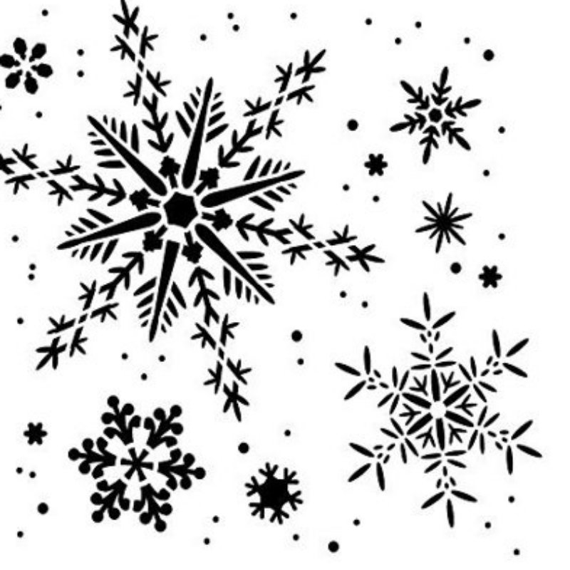 Трафарет снежинок для рисования на окнах