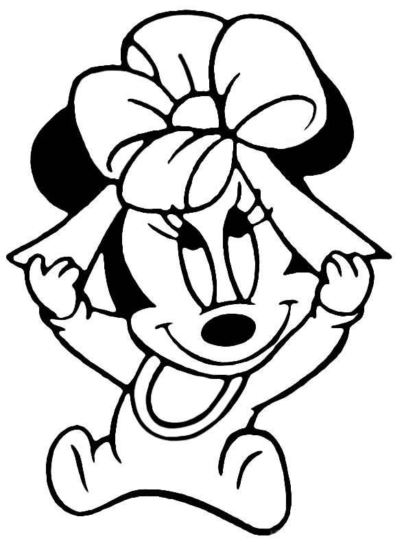 Минни Маус малышка раскраска
