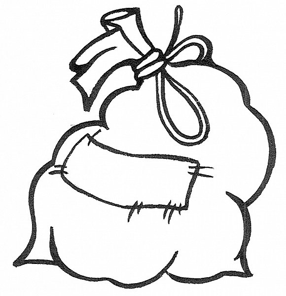 Мешок подарок для раскрашивания для детей