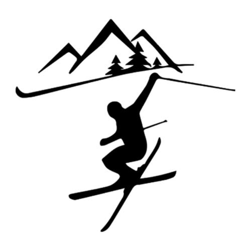 Трафарет горнолыжника