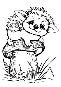 Ежик Выжигание