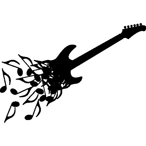 Электрогитара черно белая