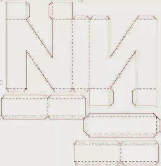 Буквы объемные шаблон