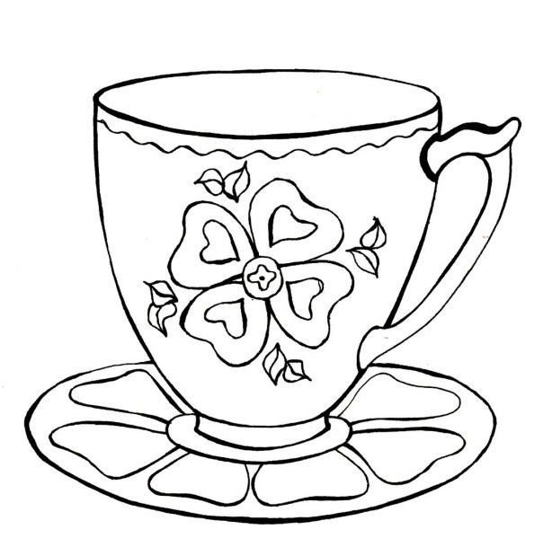 Посуда. Раскраска