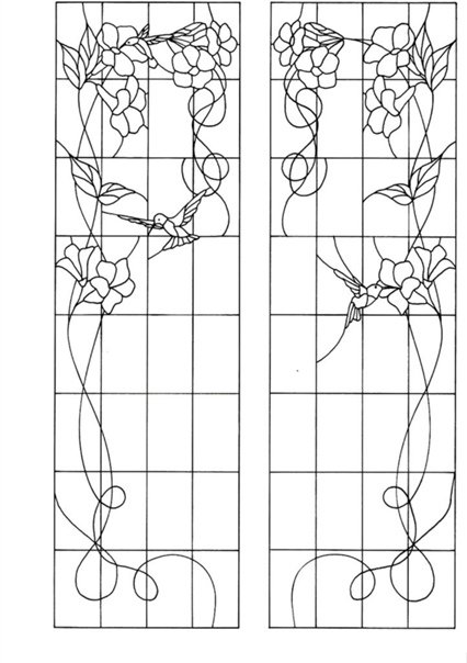 Контур рисунка для витража