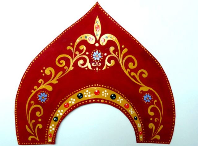 Русский народный головной убор кокошник рисунки