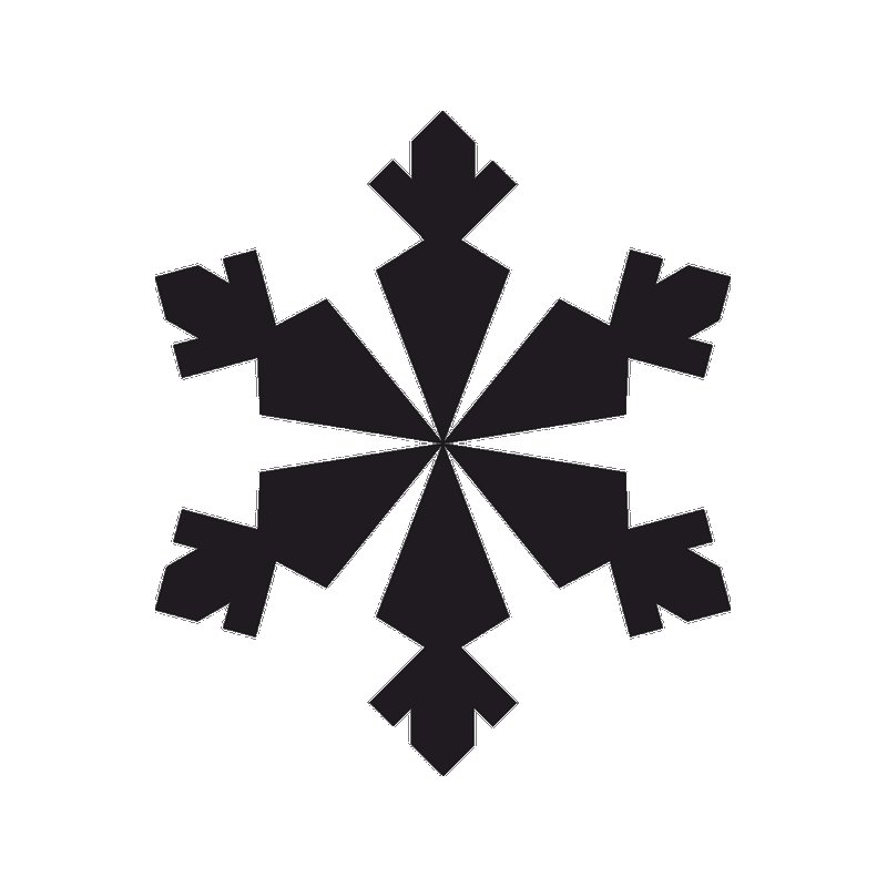 Трафарет «снежинки»