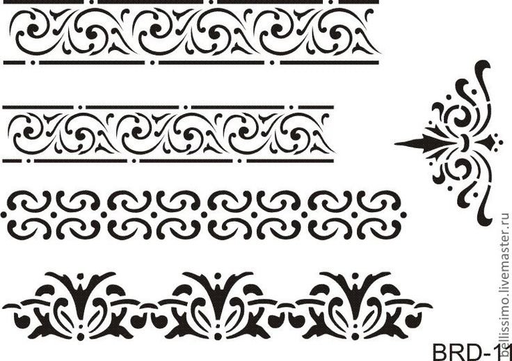 Кубачинский орнамент в полосе